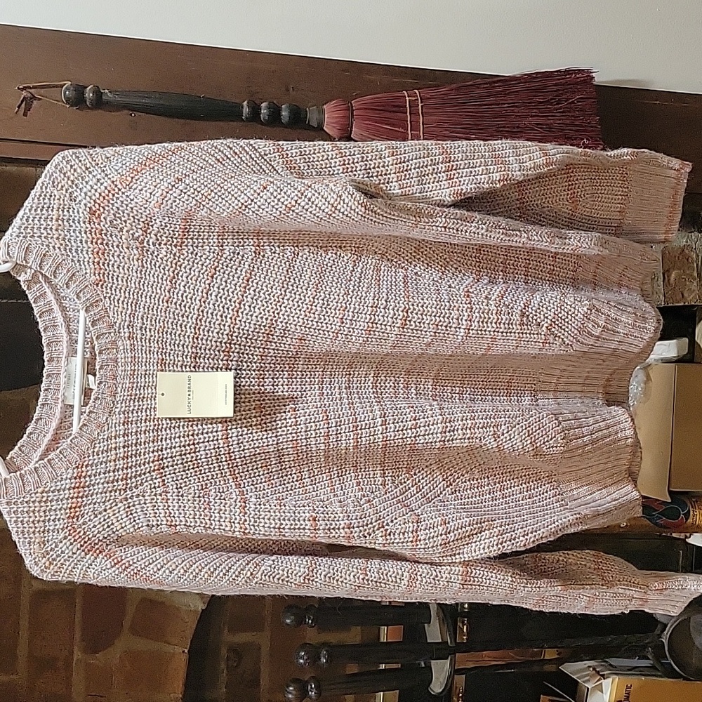 Lucky Brand Multicolored Textured Knit Sweater